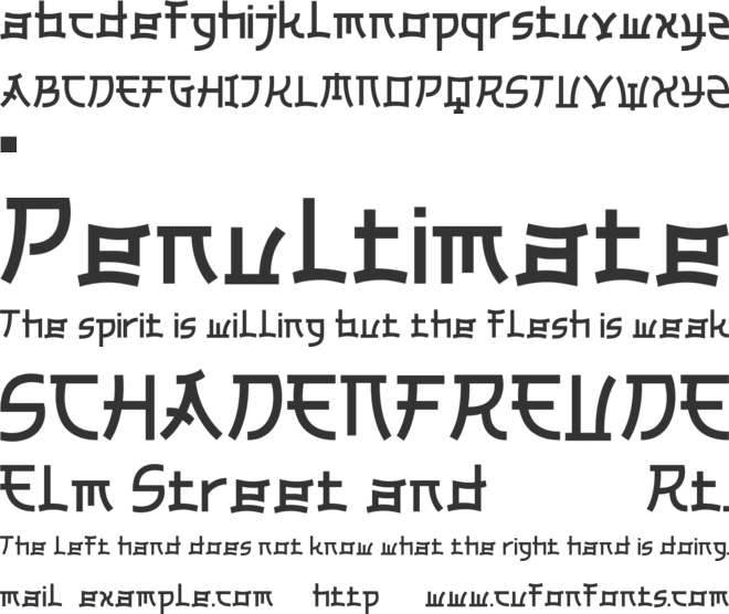 CHIMERO font preview