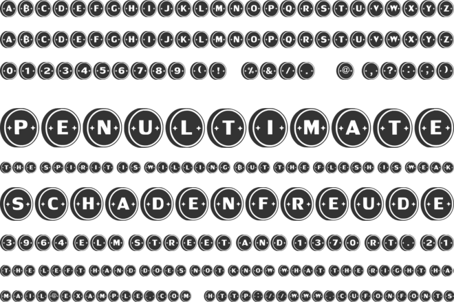 Bitcoin Btc font preview