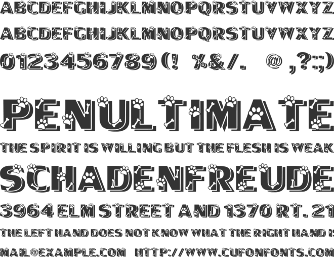 Sweet Dog font preview