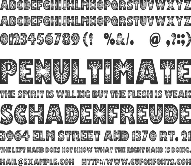 Spider Cave font preview