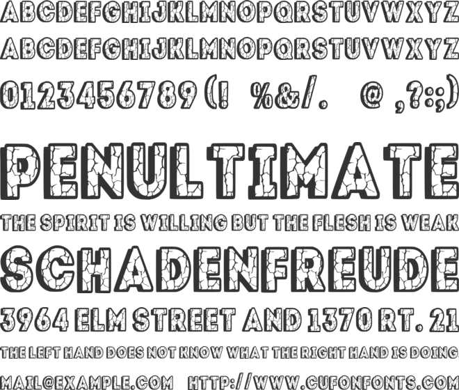Rock Crack font preview