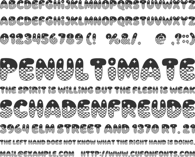 Mermaid Bubble font preview