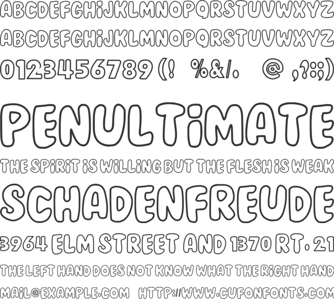 Kids Doodle font preview