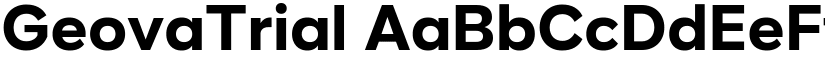 GeovaTrial font