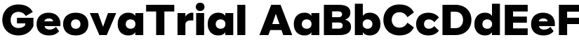 GeovaTrial font