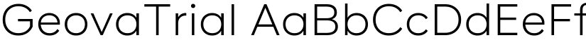 GeovaTrial font