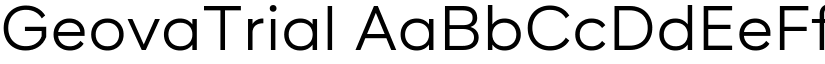 GeovaTrial font