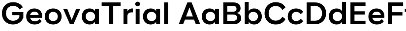 GeovaTrial font