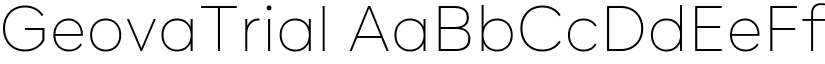 GeovaTrial font