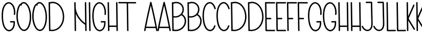 GOOD NIGHT font
