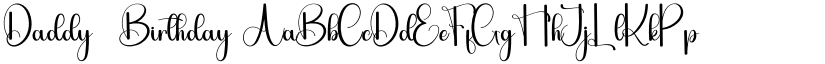 Daddy  Birthday font