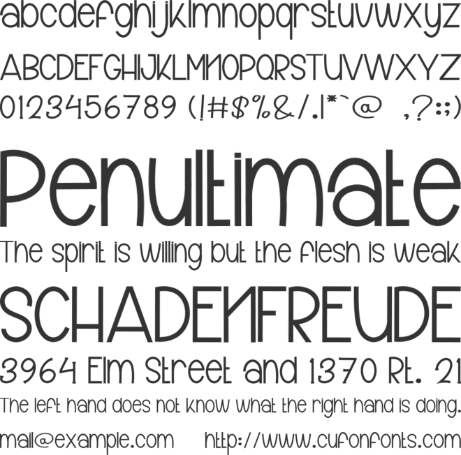 Collection font preview