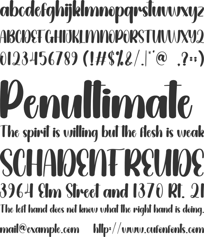 Night Melody font preview