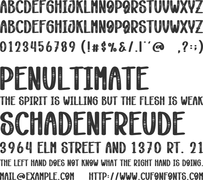 Opening Christmas font preview