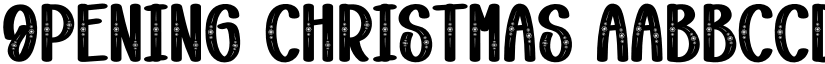 Opening Christmas font