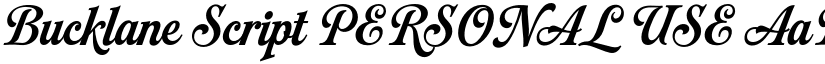 Bucklane Script PERSONAL USE font download