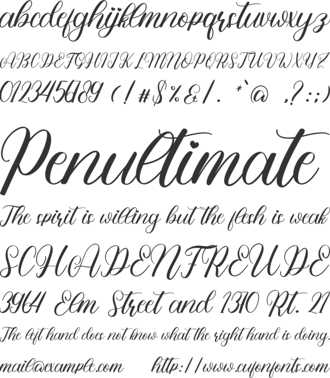My Ilona font preview