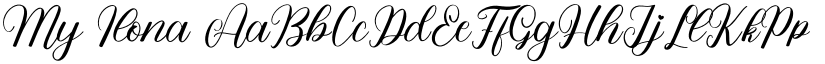 My Ilona font