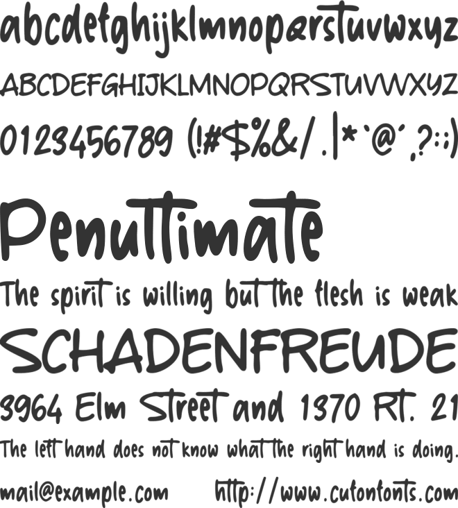 Portiere font preview