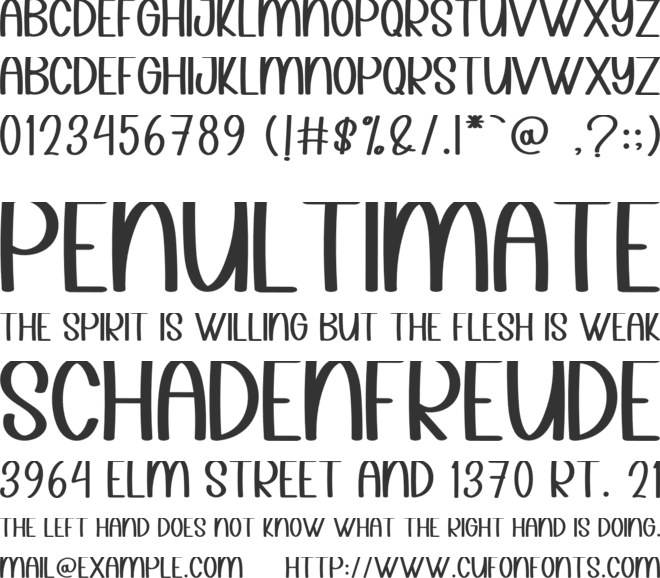 Cherry Spinner font preview