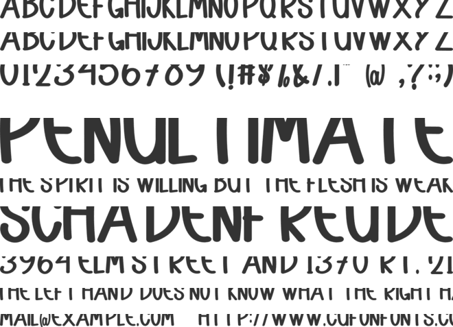 Bright Monday font preview