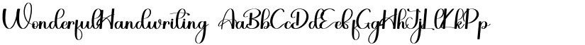 WonderfulHandwriting font
