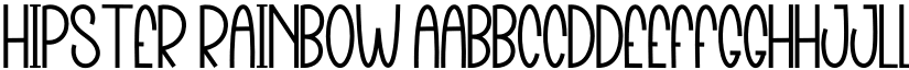 Hipster Rainbow font