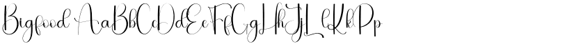 Bigfood font