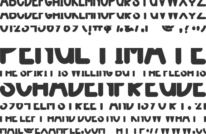 Think Vibes font preview