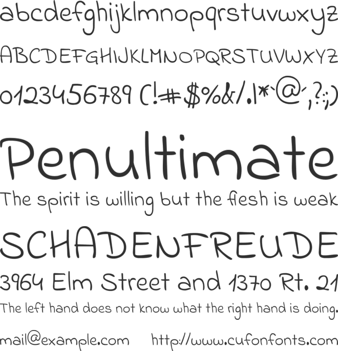 Indie Flower font preview