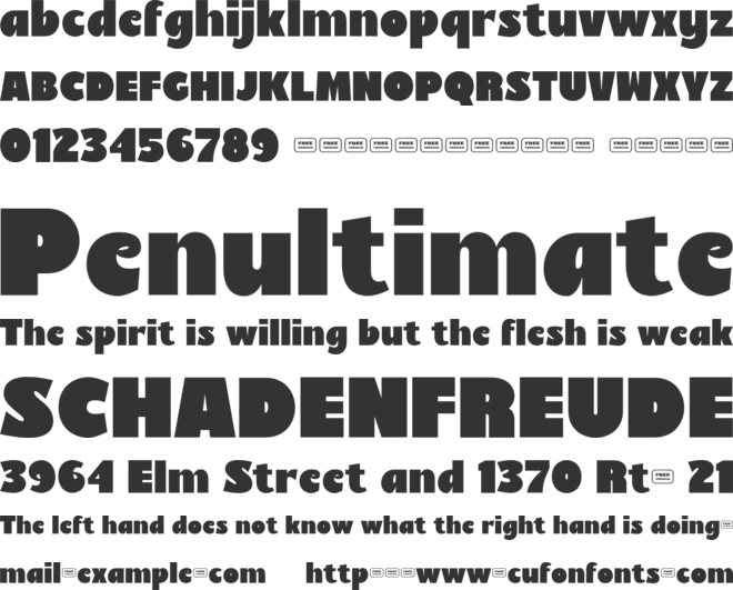 Bombcat Free Trial font preview