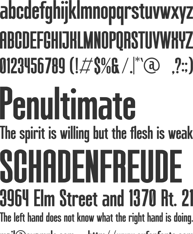 Landiva font preview