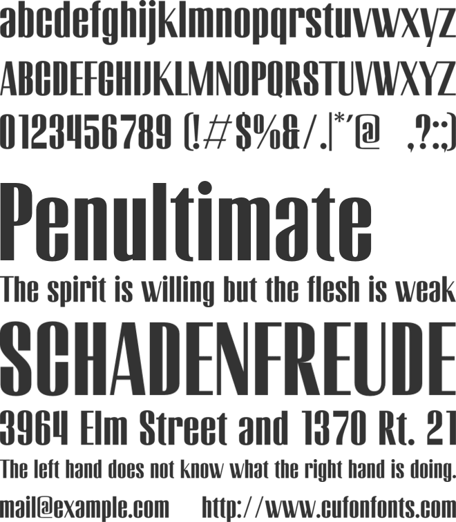 Kinghose font preview