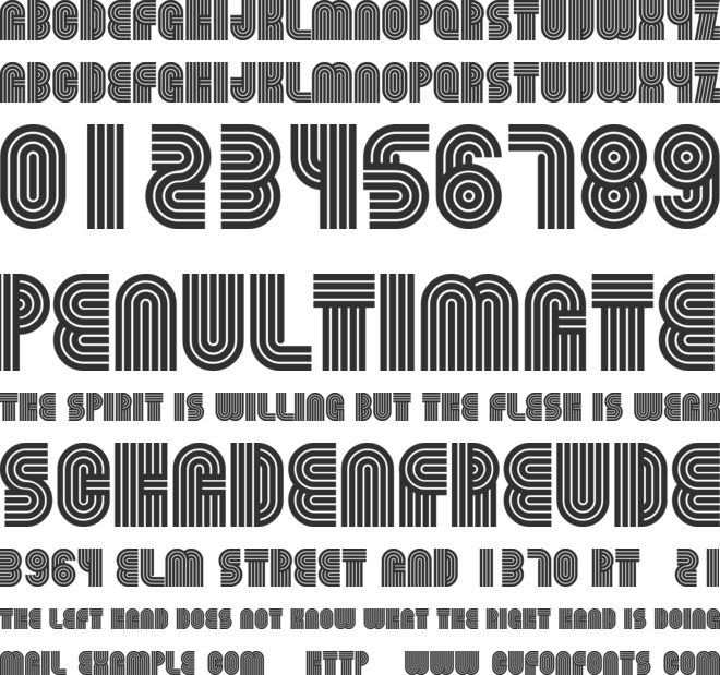Beamie font preview