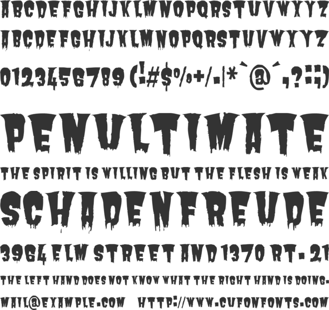 Butcherman Caps font preview