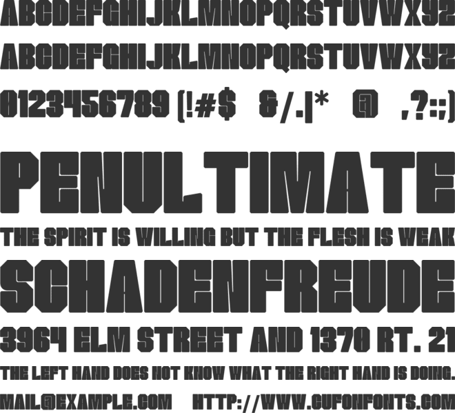 Mokenzo font preview