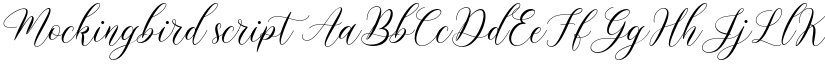 Mockingbird script font