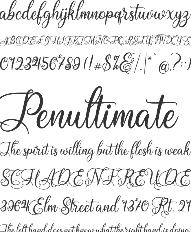 Midnight Vagansa font preview