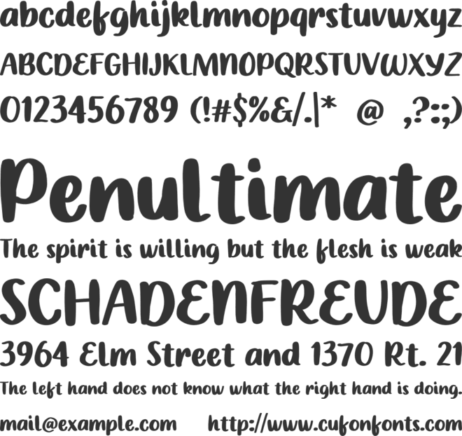 Summer Bike font preview