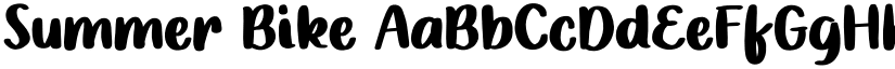 Summer Bike font