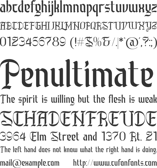 Adorgan font preview