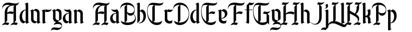 Adorgan font