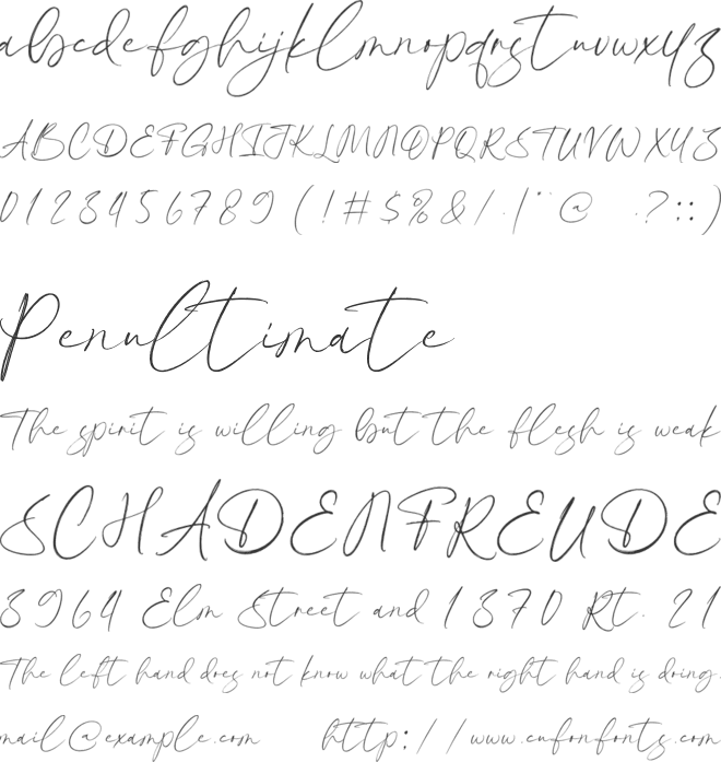 Gracety font preview