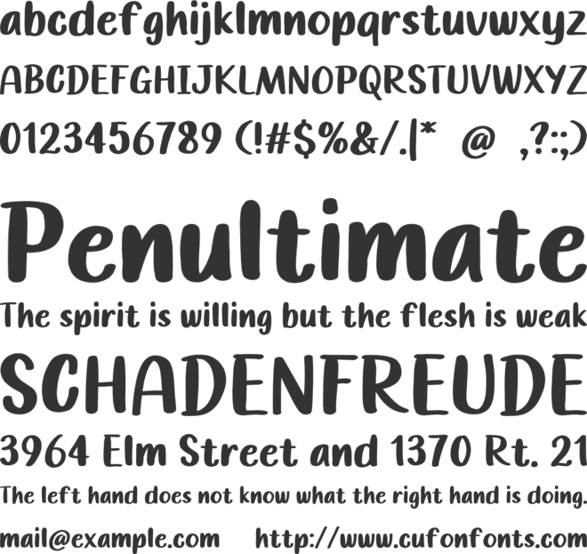 Banana Good font preview