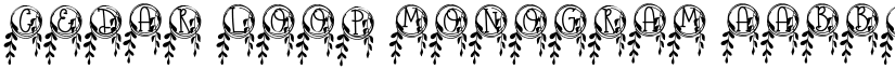 Cedar Loop Monogram font