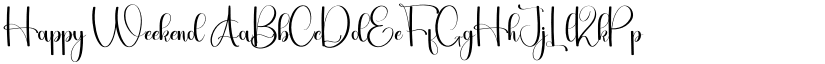 Happy Weekend font