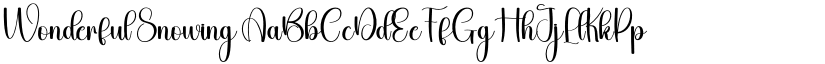 Wonderful Snowing font
