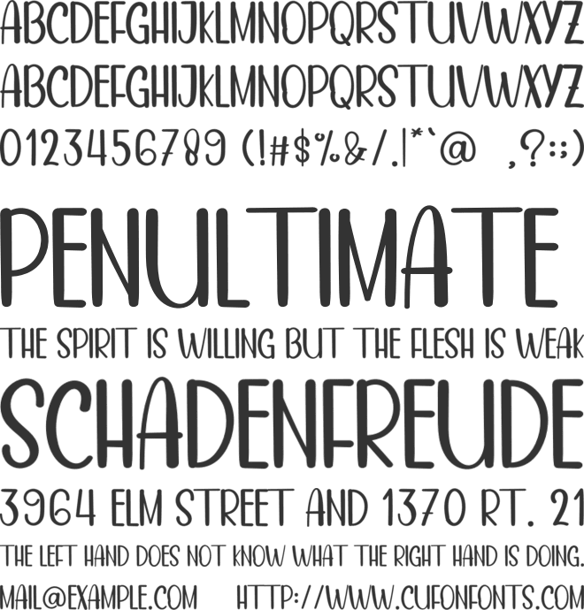 NIGHT LIGHTING font preview