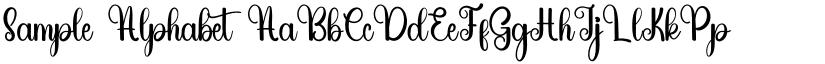 Sample Alphabet font
