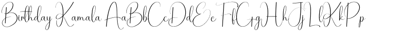 Birthday Kamala font